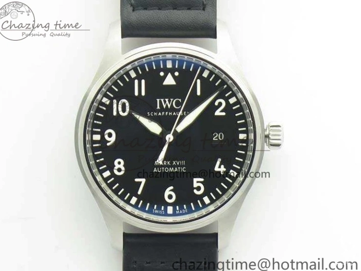 MIROTIME 0719 SoftTouch Mark XVIII Le Petit Prince IW327001 SS MKS 1:1 Best Edition Black Dial On Leather Strap MIYOTA9015 V 7216